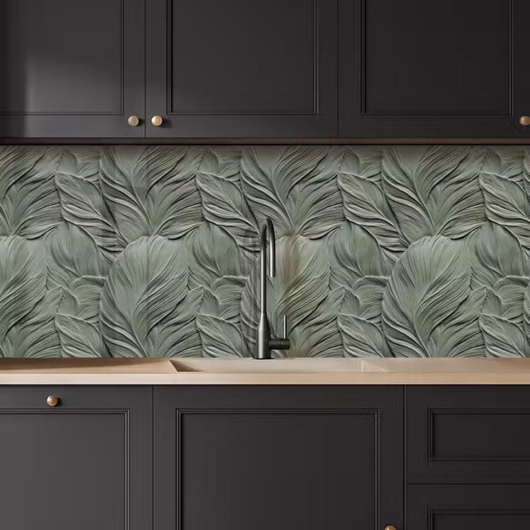 Schienale cucina - Foglie - Texture - Verde — 6