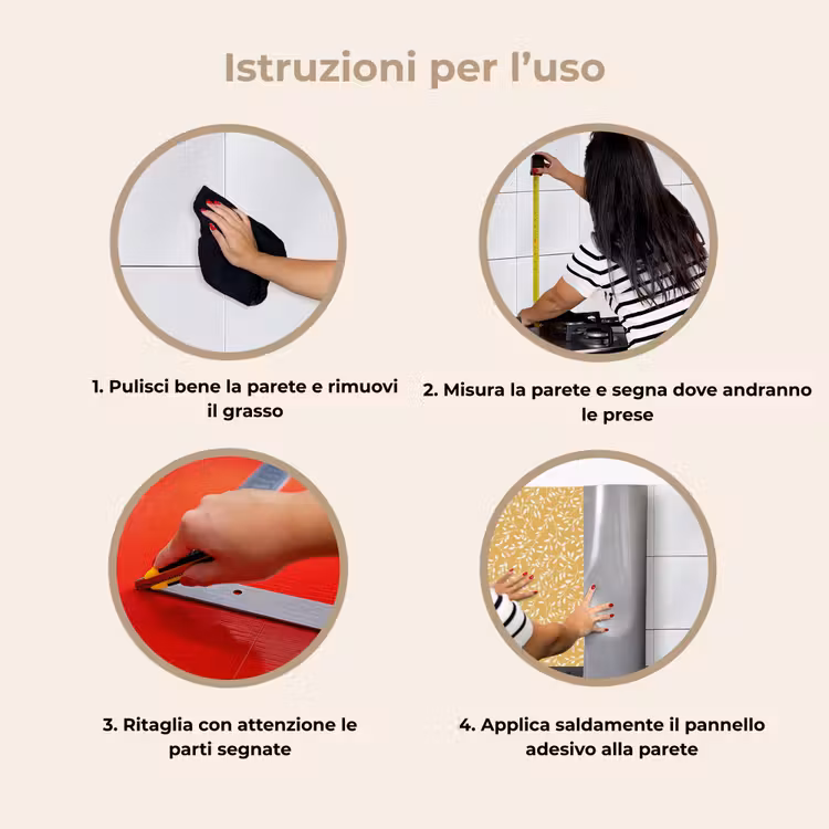 Schienale cucina - Rami - Motivo - Ocra — 9