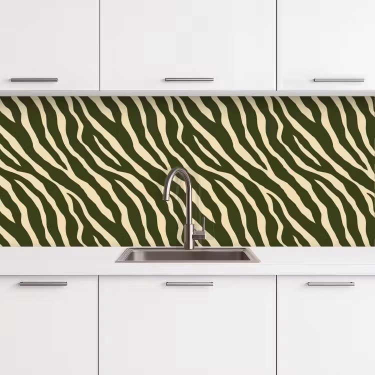 Schienale cucina - Zebra - Motivo - Verde — 4