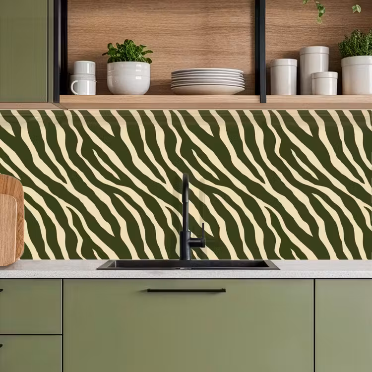 Schienale cucina - Zebra - Motivo - Verde — 8