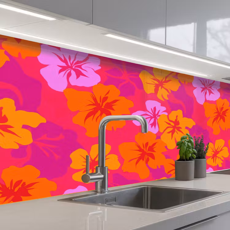 Schienale cucina - Estivo - Ibisco - Colorato — 2