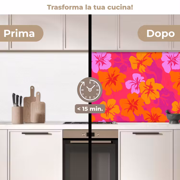 Schienale cucina - Estivo - Ibisco - Colorato — 3