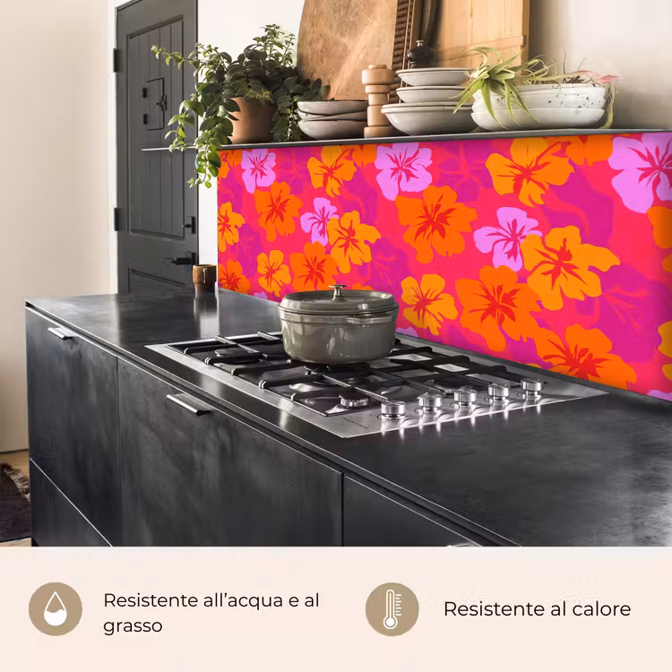 Schienale cucina - Estivo - Ibisco - Colorato — 5