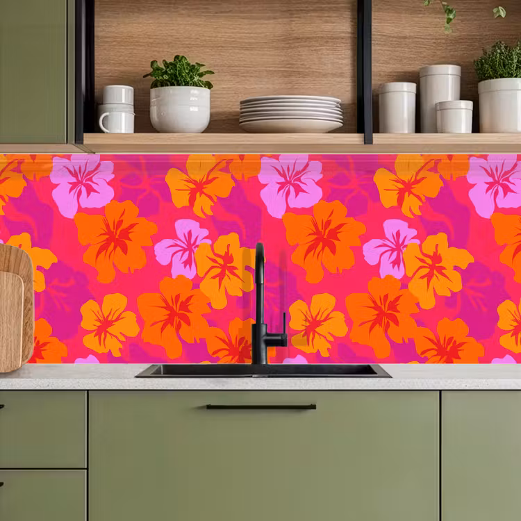 Schienale cucina - Estivo - Ibisco - Colorato — 8