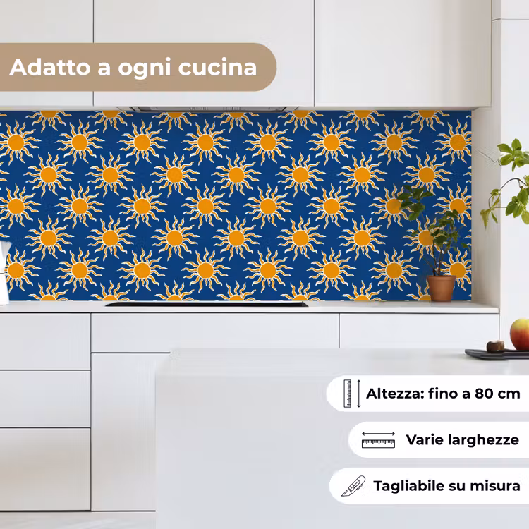 Schienale cucina - Sole - Motivo - Blu — 7
