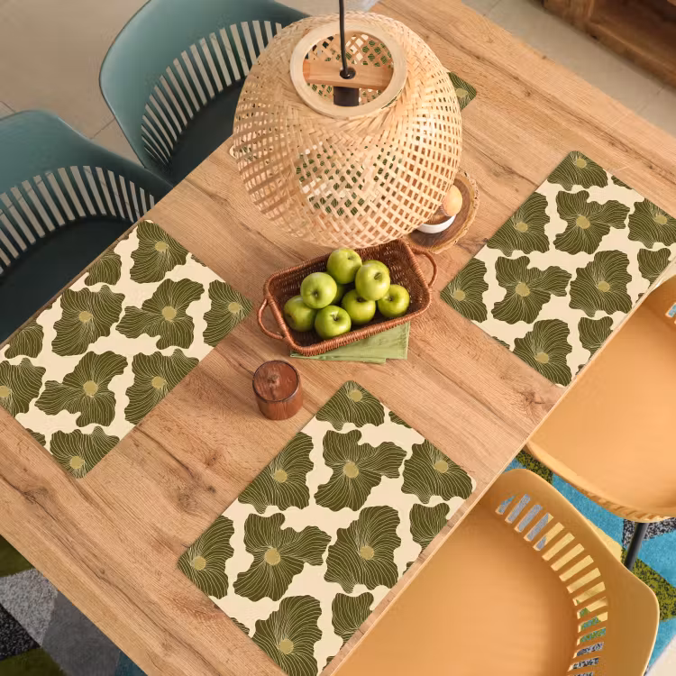 Tovaglietta – 6 pezzi - Moderno - Astratto - Verde — 3
