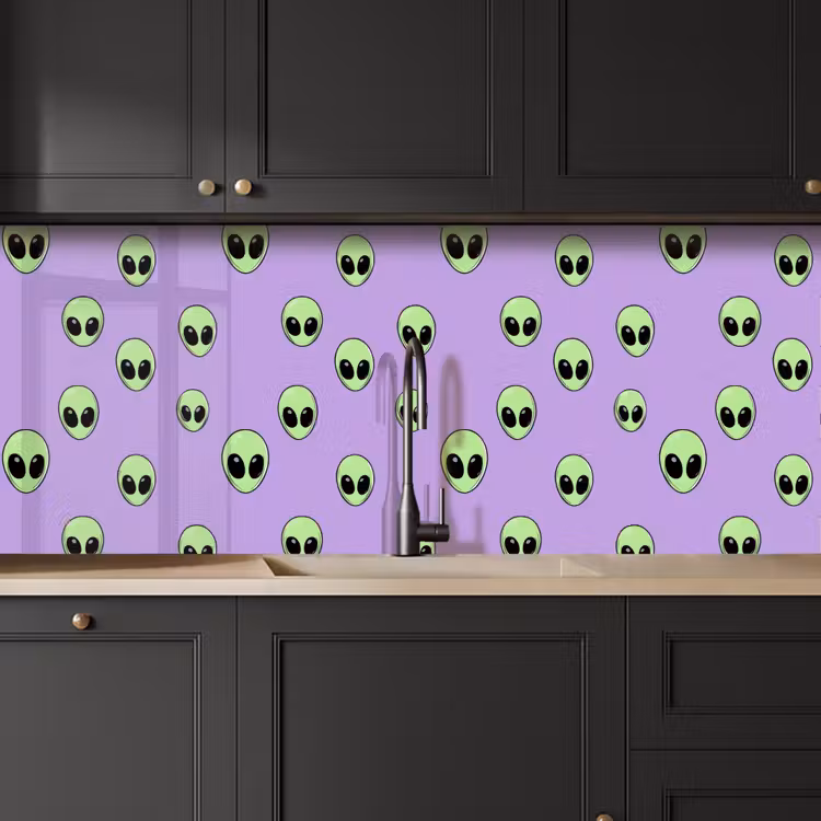 Schienale cucina - Alieno - Retro - Lilla — 6