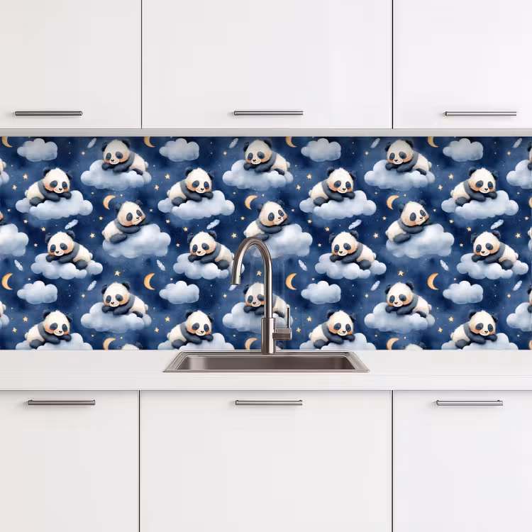 Schienale cucina - Pandas - Dormire - Blu — 4