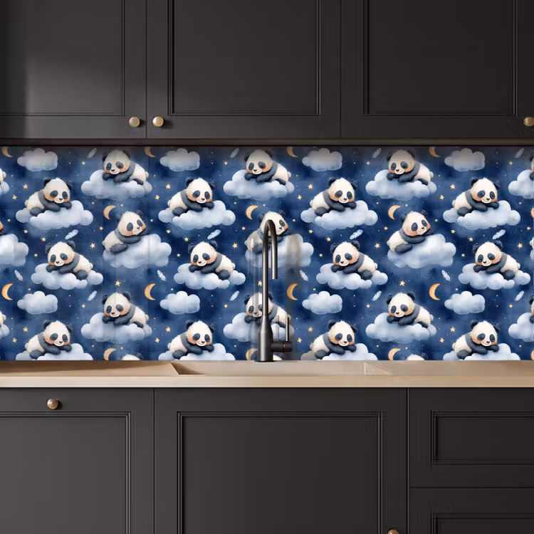 Schienale cucina - Pandas - Dormire - Blu — 6
