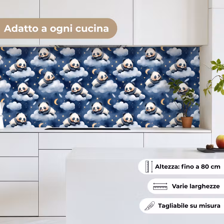 Schienale cucina - Pandas - Dormire - Blu — 7