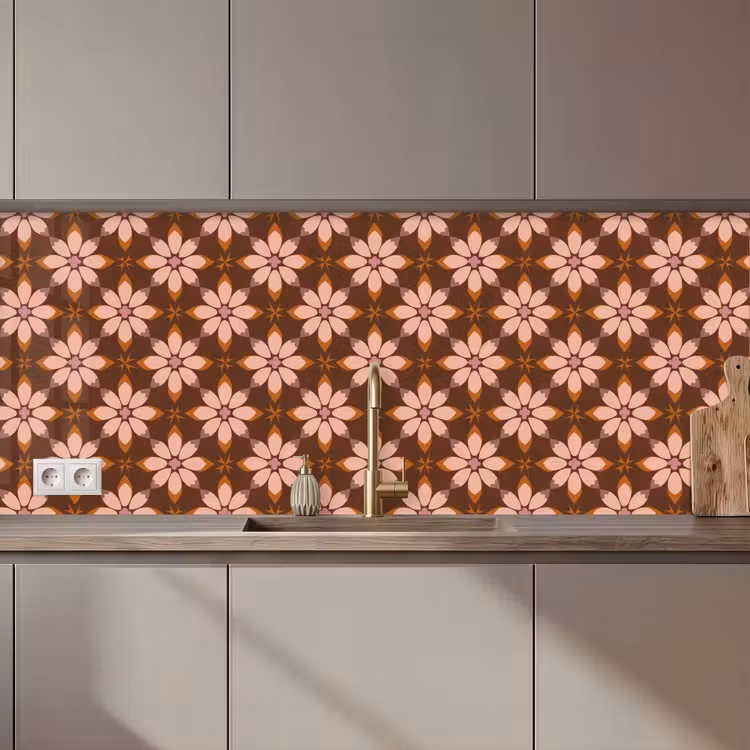 Schienale cucina - Classico - Retrò - Marrone — 1