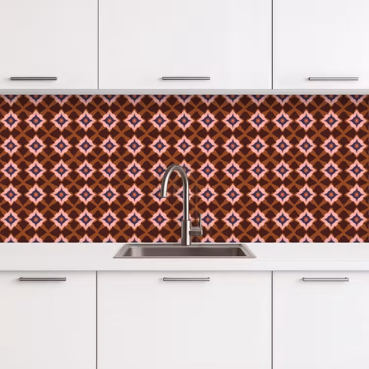 Schienale cucina - Geometrico - Ornato - Marrone — 4
