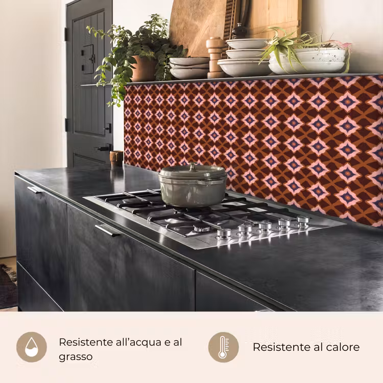 Schienale cucina - Geometrico - Ornato - Marrone — 5