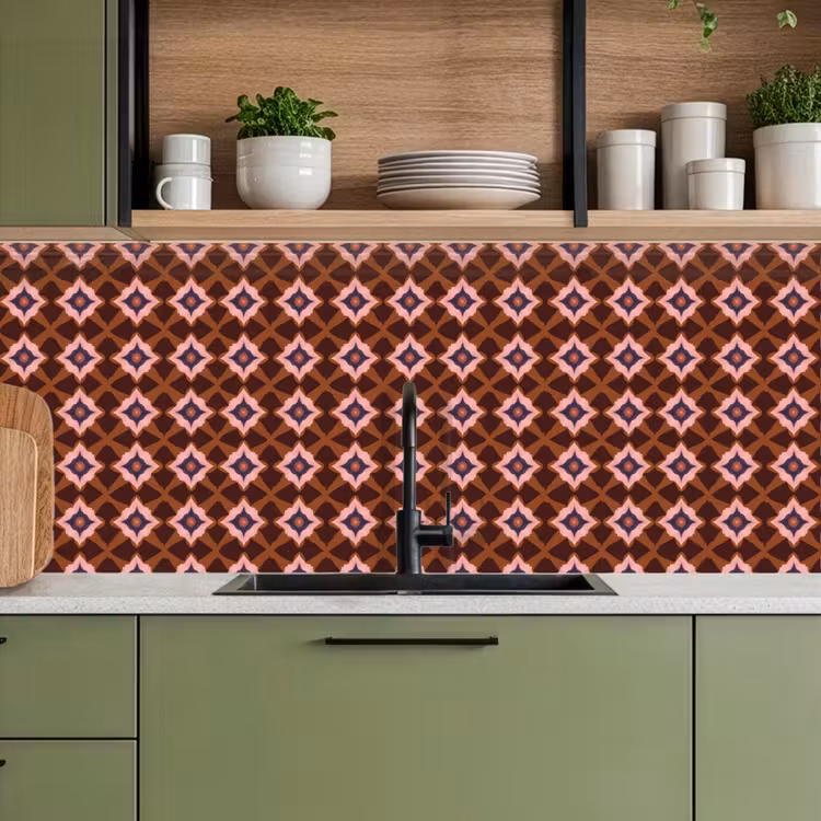 Schienale cucina - Geometrico - Ornato - Marrone — 8