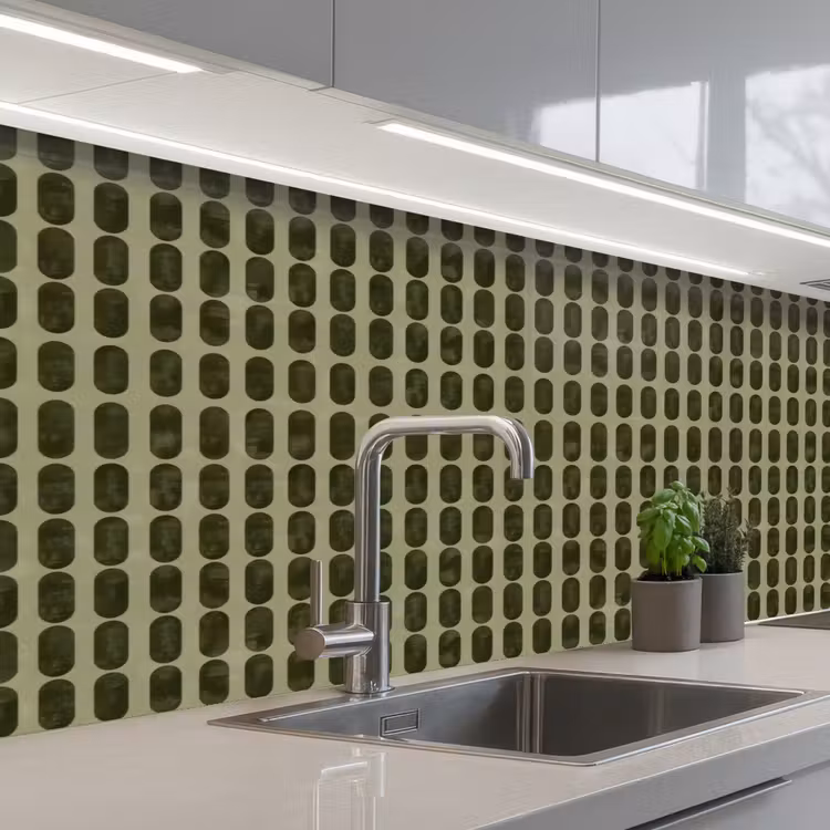 Schienale cucina - Ritmico - Impatto - Verde — 2