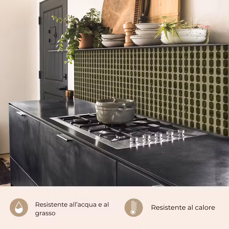 Schienale cucina - Ritmico - Impatto - Verde — 5