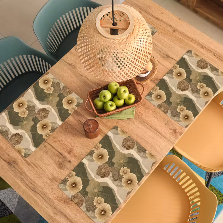 Tovaglietta – 6 pezzi - Astratto - Moderno - Verde — 3