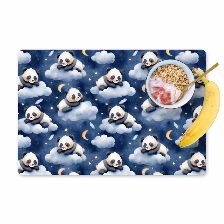 Tovaglietta – 6 pezzi - Pandas - Dormire - Blu — 1