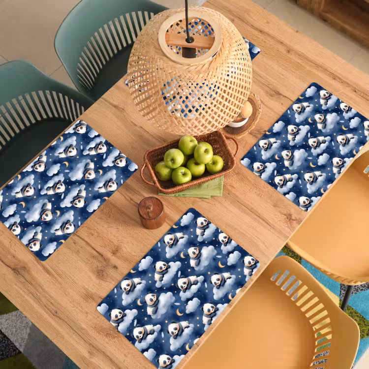 Tovaglietta – 6 pezzi - Pandas - Dormire - Blu — 3