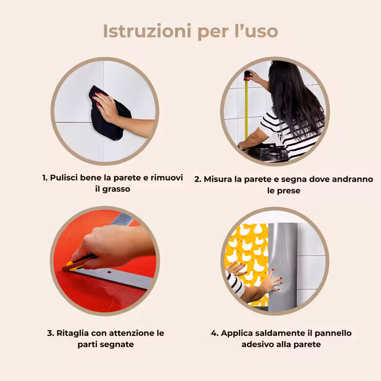 Schienale cucina - Anatre - Motivo - Giallo — 9