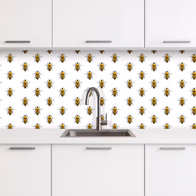 Schienale cucina - Api - Senza tempo - Bianco — 4
