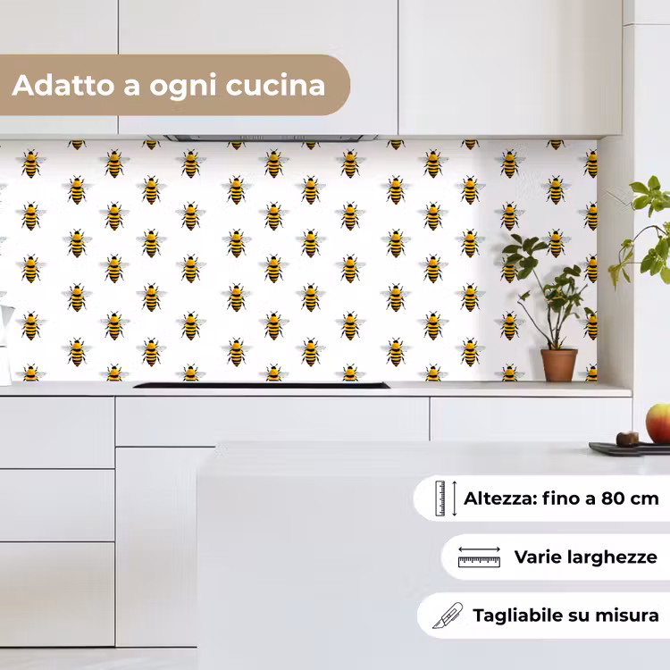 Schienale cucina - Api - Senza tempo - Bianco — 7