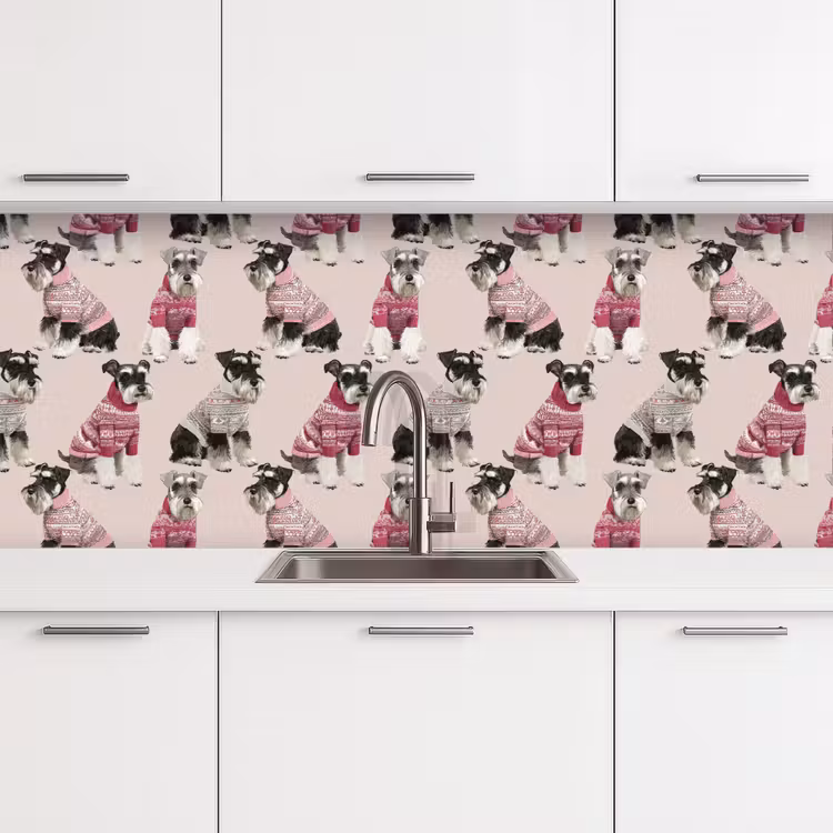 Schienale cucina - Cani - Maglioni - Rosso — 4