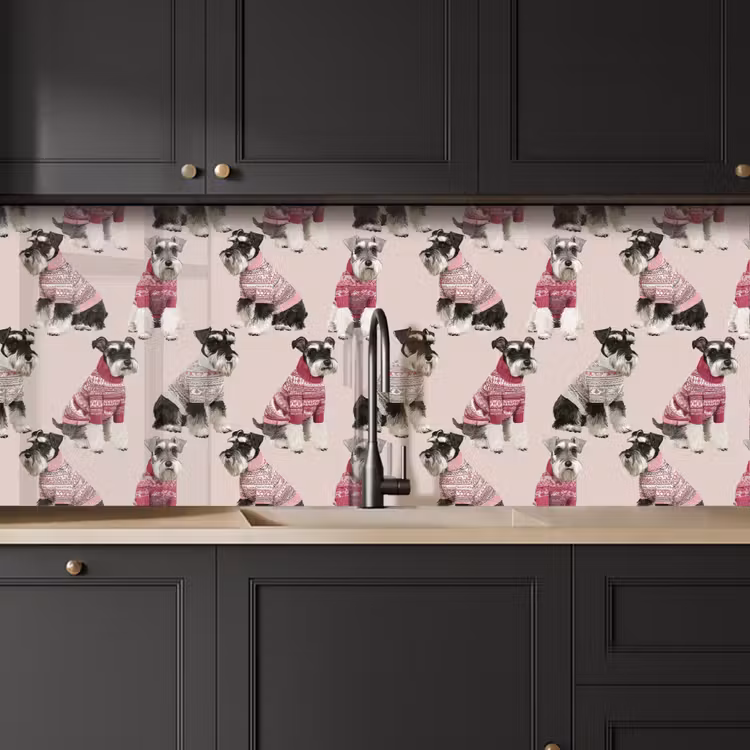 Schienale cucina - Cani - Maglioni - Rosso — 6