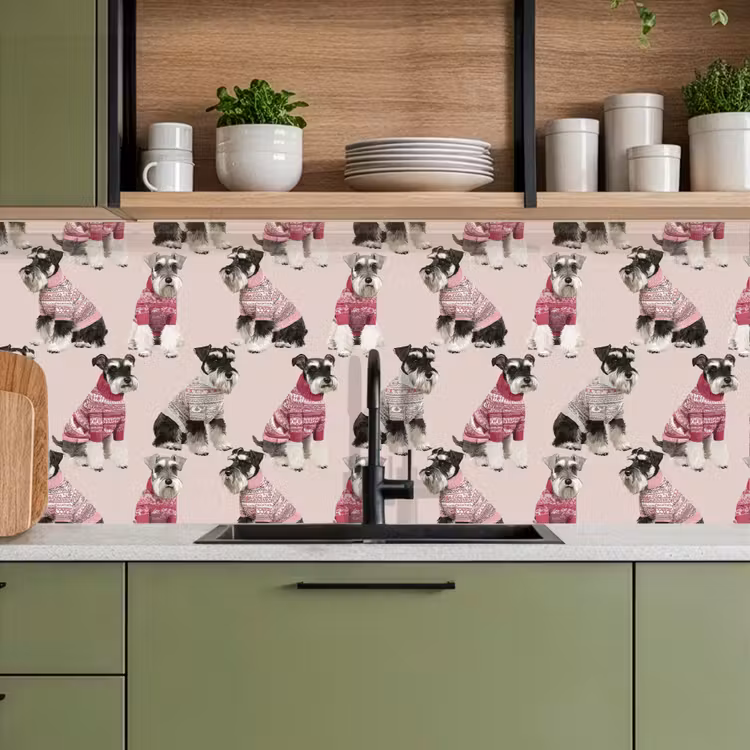 Schienale cucina - Cani - Maglioni - Rosso — 8
