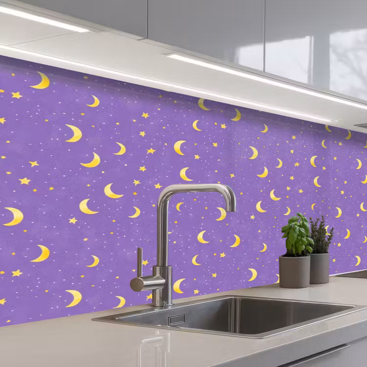 Schienale cucina - Criniera - Stelle - Viola — 2