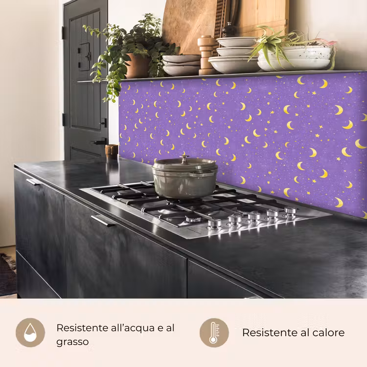 Schienale cucina - Criniera - Stelle - Viola — 5