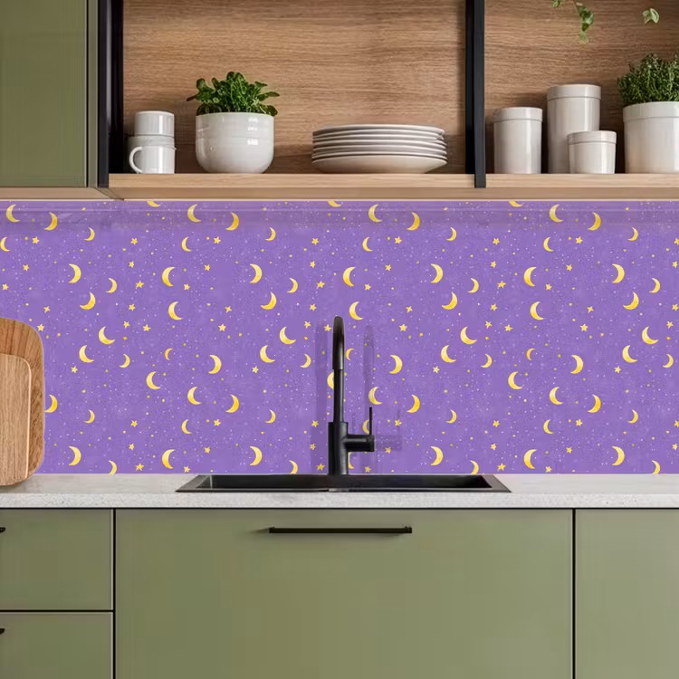 Schienale cucina - Criniera - Stelle - Viola — 8