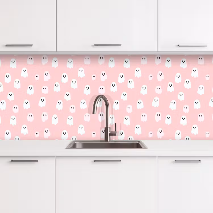 Schienale cucina - Fantasmi - Motivo - Rosa — 4