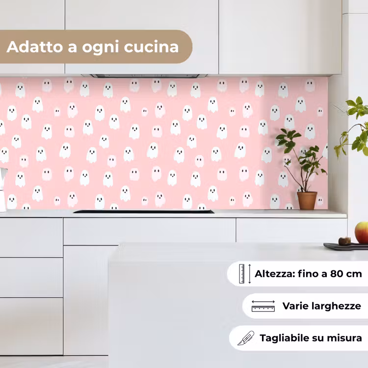 Schienale cucina - Fantasmi - Motivo - Rosa — 7