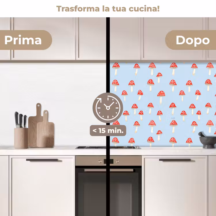 Schienale cucina - Fungo -Tale - Blu — 3