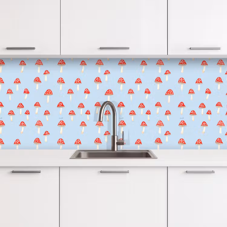 Schienale cucina - Fungo -Tale - Blu — 4