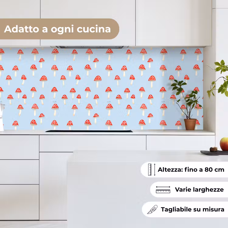 Schienale cucina - Fungo -Tale - Blu — 7