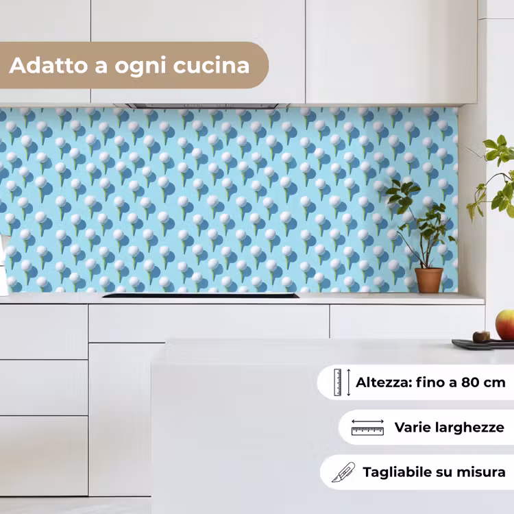 Schienale cucina - Golf - Palline - Blu — 7