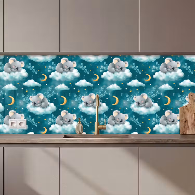 Schienale cucina - Koala - Incantevole - Blu — 1