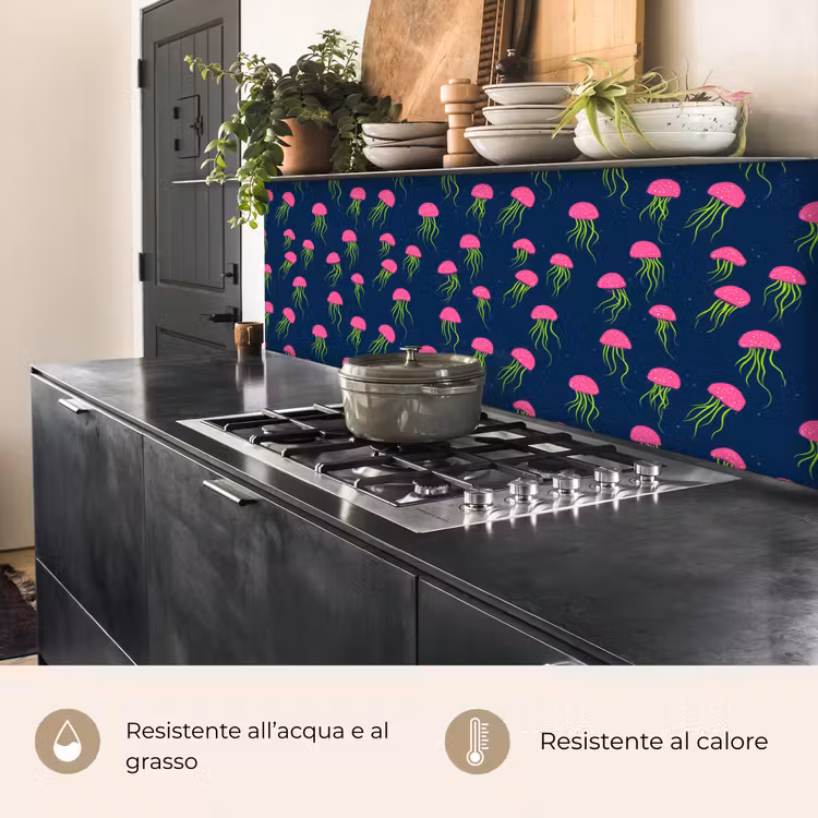 Schienale cucina - Medusa - Mare profondo - Neon — 5