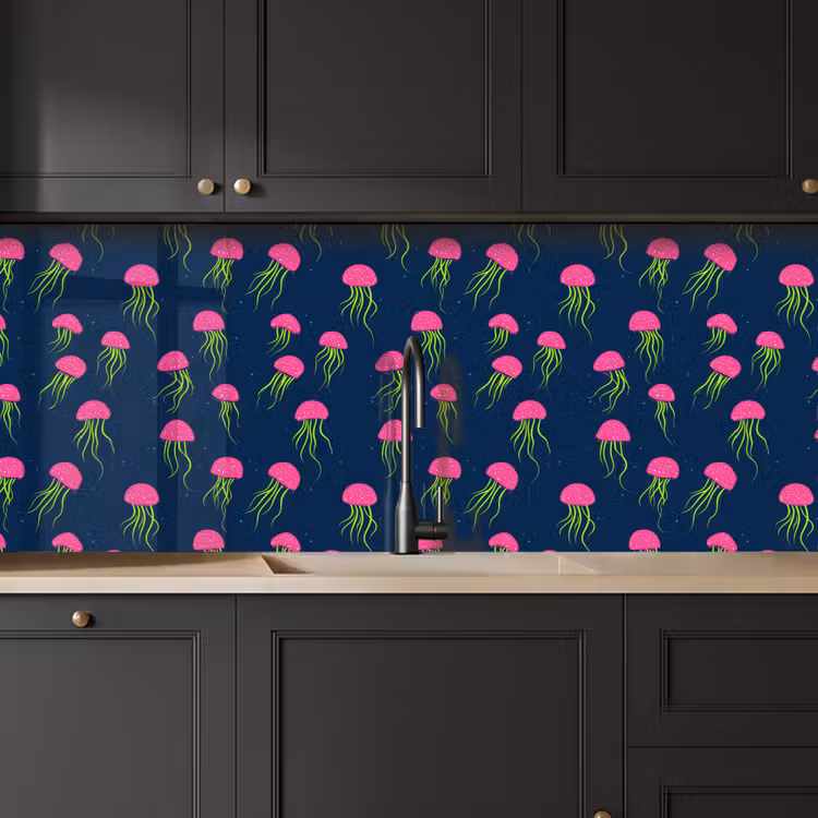 Schienale cucina - Medusa - Mare profondo - Neon — 6