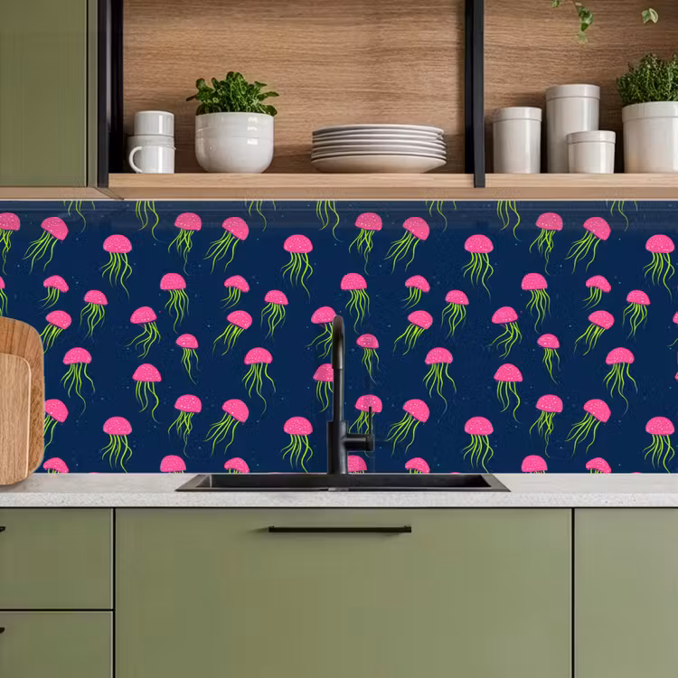 Schienale cucina - Medusa - Mare profondo - Neon — 8