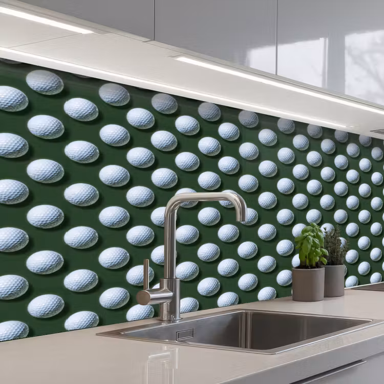 Schienale cucina - Palline - Golf - Verde — 2