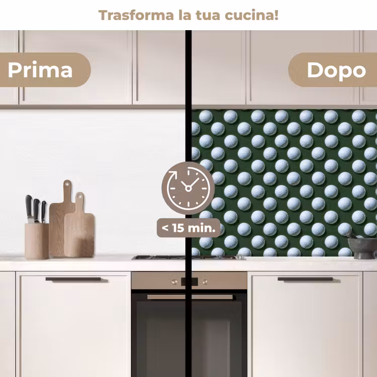 Schienale cucina - Palline - Golf - Verde — 3