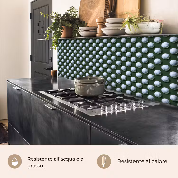 Schienale cucina - Palline - Golf - Verde — 5