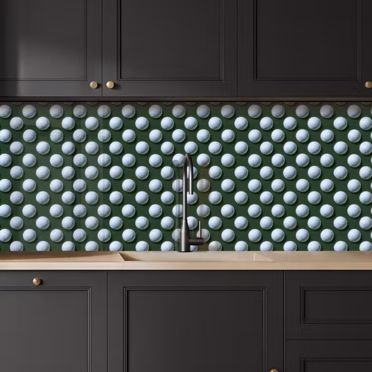 Schienale cucina - Palline - Golf - Verde — 6