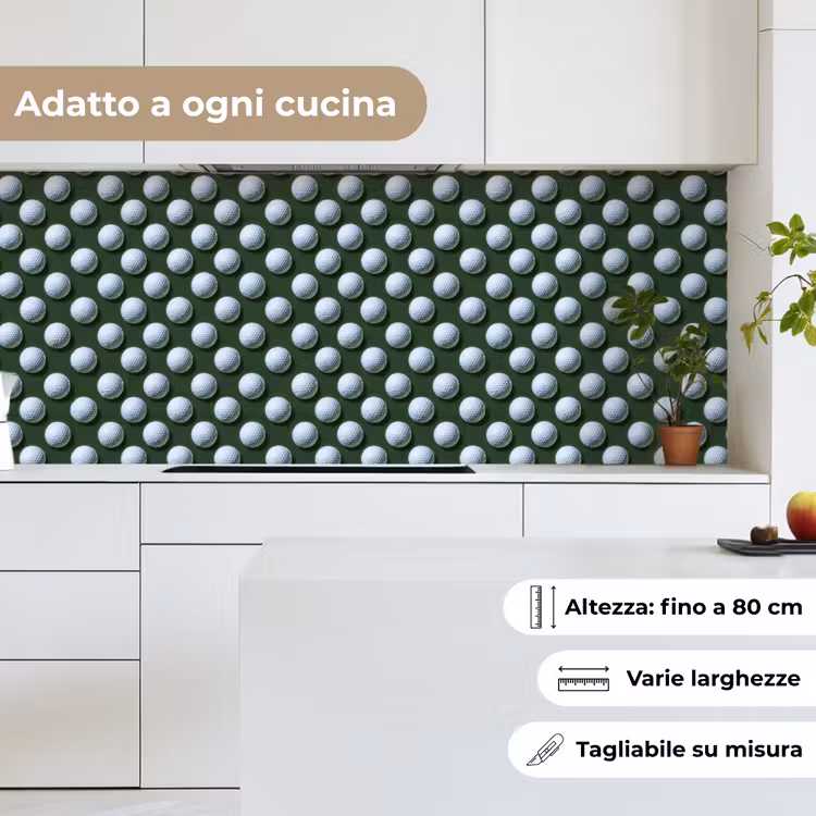 Schienale cucina - Palline - Golf - Verde — 7