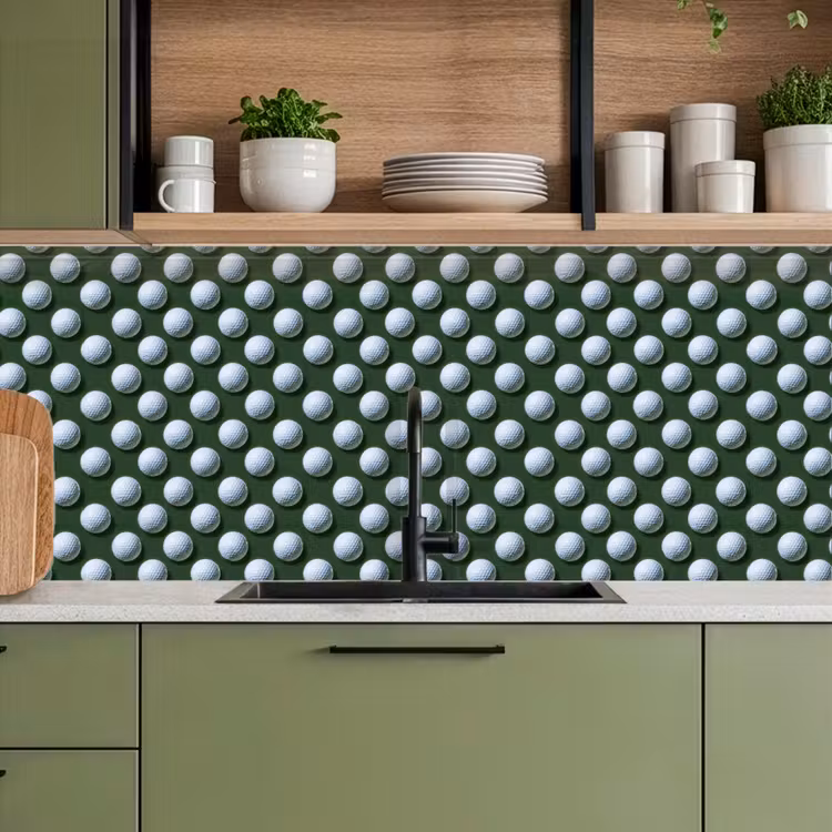 Schienale cucina - Palline - Golf - Verde — 8