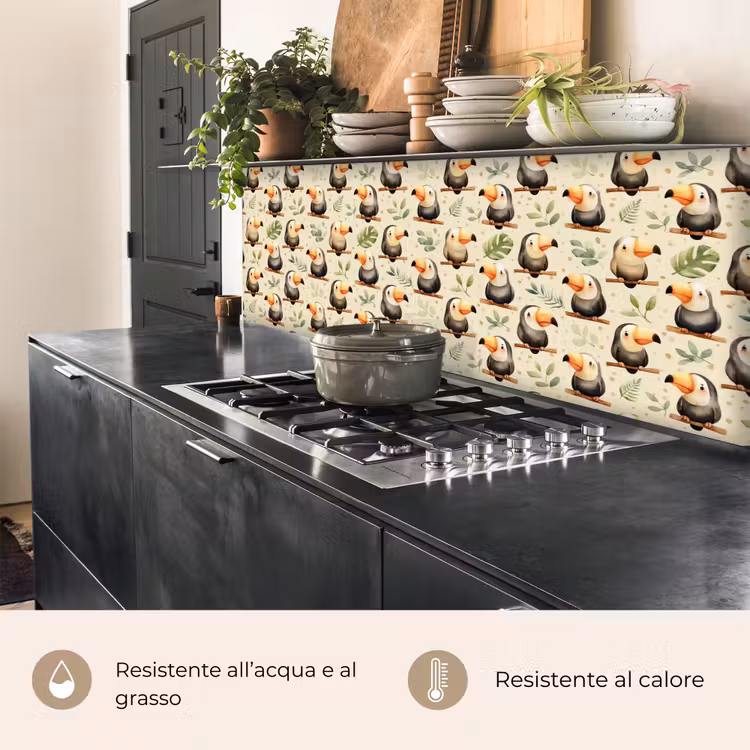 Schienale cucina - Tucani - Esotici - Colorati — 5