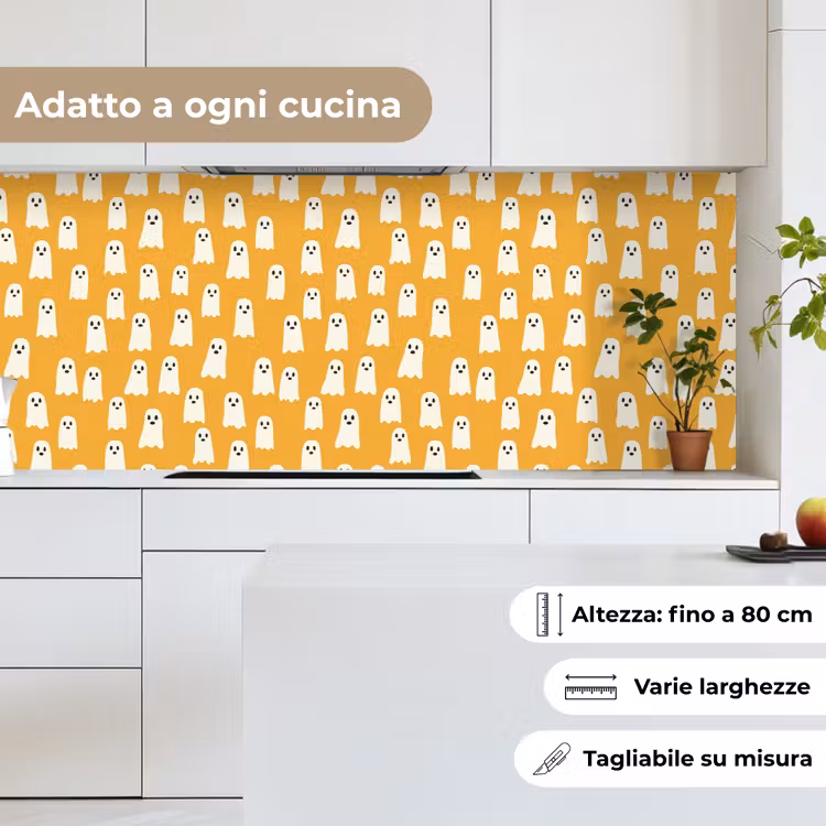 Schienale cucina - Halloween - Fantasmi - Ocra — 7